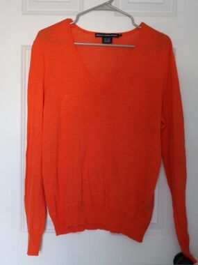 POLO RALPH LAUREN Women's Light-Weight Linen-Blend V-neck Sweater